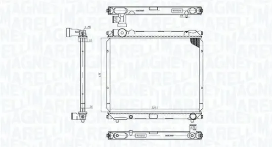 Kühler, Motorkühlung MAGNETI MARELLI 350213200700 Bild Kühler, Motorkühlung MAGNETI MARELLI 350213200700