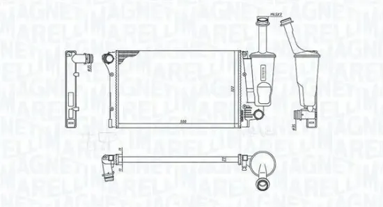 Kühler, Motorkühlung MAGNETI MARELLI 350213381000 Bild Kühler, Motorkühlung MAGNETI MARELLI 350213381000