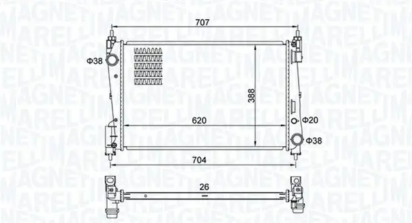 Kühler, Motorkühlung MAGNETI MARELLI 350213385000