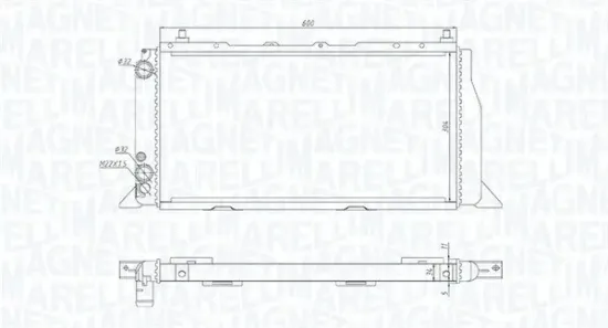 Kühler, Motorkühlung MAGNETI MARELLI 350213406000 Bild Kühler, Motorkühlung MAGNETI MARELLI 350213406000