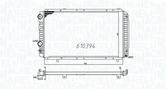 Kühler, Motorkühlung MAGNETI MARELLI 350213706000 Bild Kühler, Motorkühlung MAGNETI MARELLI 350213706000