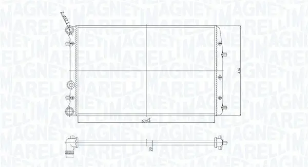 Kühler, Motorkühlung MAGNETI MARELLI 350213841000