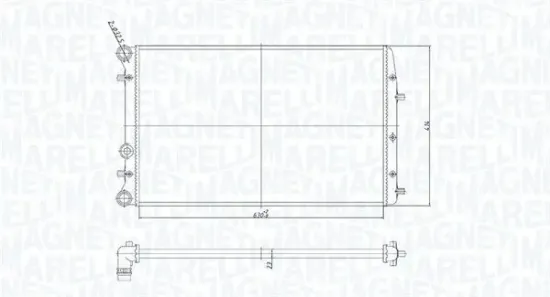 Kühler, Motorkühlung MAGNETI MARELLI 350213841000 Bild Kühler, Motorkühlung MAGNETI MARELLI 350213841000