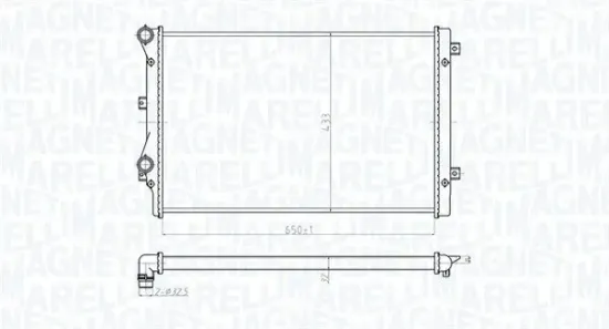 Kühler, Motorkühlung MAGNETI MARELLI 350213852000 Bild Kühler, Motorkühlung MAGNETI MARELLI 350213852000