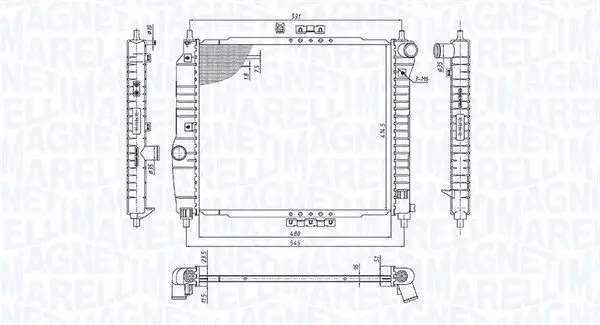 Kühler, Motorkühlung MAGNETI MARELLI 350213891000