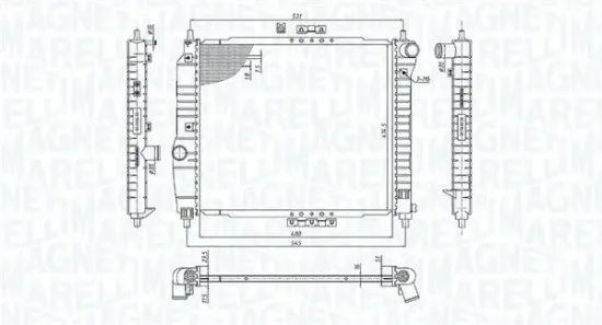 Kühler, Motorkühlung MAGNETI MARELLI 350213891000 Bild Kühler, Motorkühlung MAGNETI MARELLI 350213891000