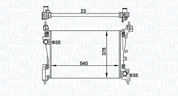 Kühler, Motorkühlung MAGNETI MARELLI 350213899000