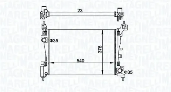 Kühler, Motorkühlung MAGNETI MARELLI 350213899000 Bild Kühler, Motorkühlung MAGNETI MARELLI 350213899000