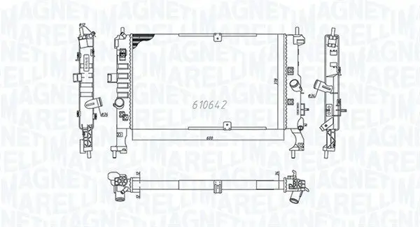 Kühler, Motorkühlung MAGNETI MARELLI 350213972000