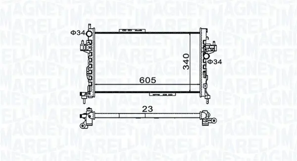 Kühler, Motorkühlung MAGNETI MARELLI 350213977000