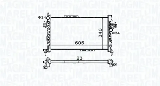 Kühler, Motorkühlung MAGNETI MARELLI 350213977000 Bild Kühler, Motorkühlung MAGNETI MARELLI 350213977000