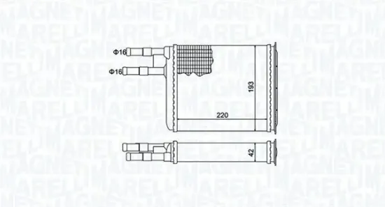 Wärmetauscher, Innenraumheizung MAGNETI MARELLI 350218401000 Bild Wärmetauscher, Innenraumheizung MAGNETI MARELLI 350218401000