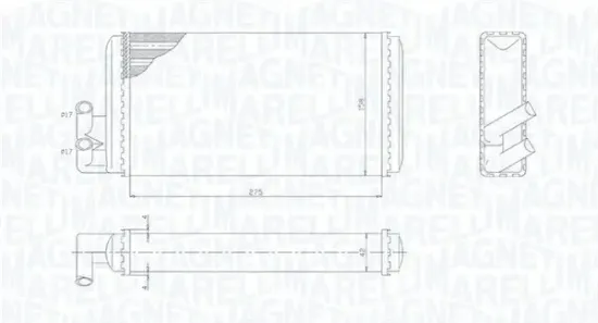 Wärmetauscher, Innenraumheizung MAGNETI MARELLI 350218403000 Bild Wärmetauscher, Innenraumheizung MAGNETI MARELLI 350218403000