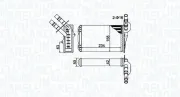 Wärmetauscher, Innenraumheizung MAGNETI MARELLI 350218404000