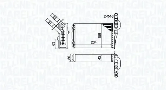 Wärmetauscher, Innenraumheizung MAGNETI MARELLI 350218404000 Bild Wärmetauscher, Innenraumheizung MAGNETI MARELLI 350218404000