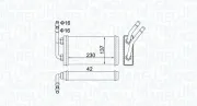 Wärmetauscher, Innenraumheizung MAGNETI MARELLI 350218406000