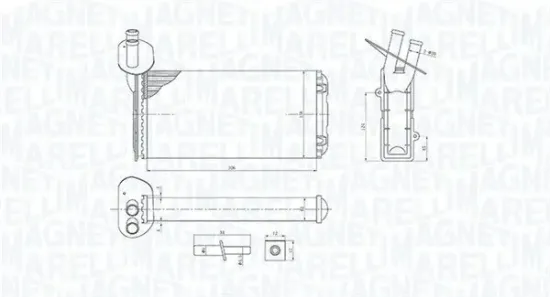 Wärmetauscher, Innenraumheizung MAGNETI MARELLI 350218410000 Bild Wärmetauscher, Innenraumheizung MAGNETI MARELLI 350218410000