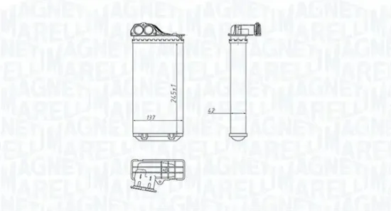 Wärmetauscher, Innenraumheizung MAGNETI MARELLI 350218411000 Bild Wärmetauscher, Innenraumheizung MAGNETI MARELLI 350218411000