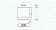 Wärmetauscher, Innenraumheizung MAGNETI MARELLI 350218412000