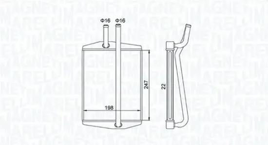 Wärmetauscher, Innenraumheizung MAGNETI MARELLI 350218413000 Bild Wärmetauscher, Innenraumheizung MAGNETI MARELLI 350218413000