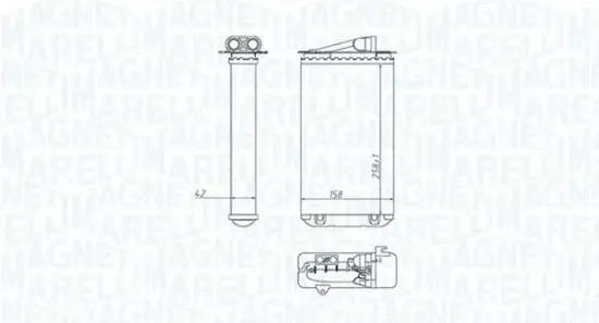 Wärmetauscher, Innenraumheizung MAGNETI MARELLI 350218417000 Bild Wärmetauscher, Innenraumheizung MAGNETI MARELLI 350218417000