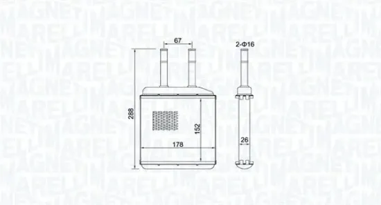 Wärmetauscher, Innenraumheizung MAGNETI MARELLI 350218420000 Bild Wärmetauscher, Innenraumheizung MAGNETI MARELLI 350218420000