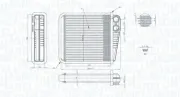 Wärmetauscher, Innenraumheizung MAGNETI MARELLI 350218423000