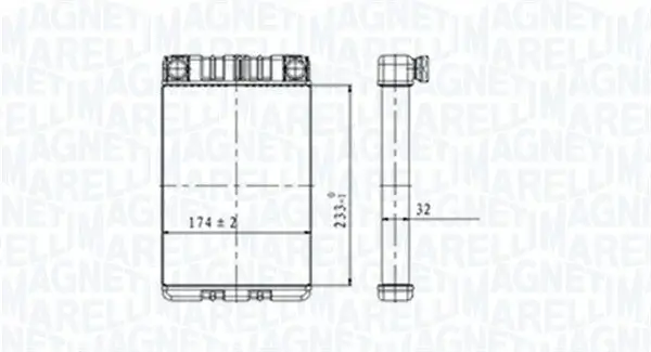 Wärmetauscher, Innenraumheizung MAGNETI MARELLI 350218428000