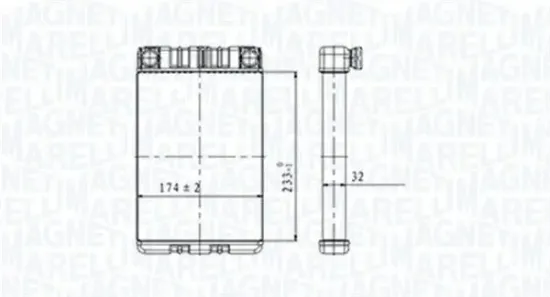 Wärmetauscher, Innenraumheizung MAGNETI MARELLI 350218428000 Bild Wärmetauscher, Innenraumheizung MAGNETI MARELLI 350218428000