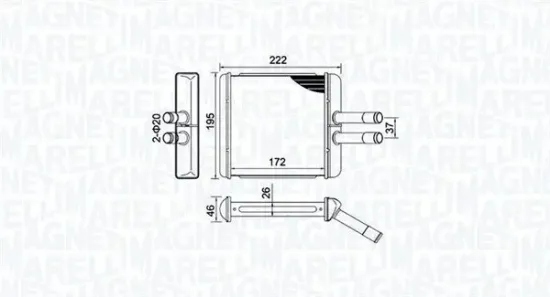 Wärmetauscher, Innenraumheizung MAGNETI MARELLI 350218429000 Bild Wärmetauscher, Innenraumheizung MAGNETI MARELLI 350218429000