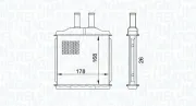 Wärmetauscher, Innenraumheizung MAGNETI MARELLI 350218432000