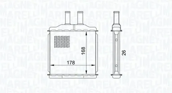 Wärmetauscher, Innenraumheizung MAGNETI MARELLI 350218432000 Bild Wärmetauscher, Innenraumheizung MAGNETI MARELLI 350218432000