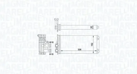 Wärmetauscher, Innenraumheizung MAGNETI MARELLI 350218435000 Bild Wärmetauscher, Innenraumheizung MAGNETI MARELLI 350218435000