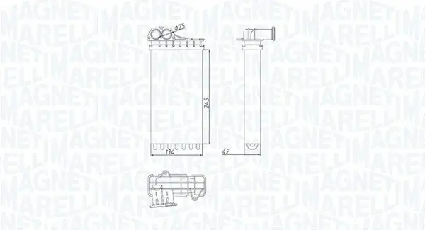 Wärmetauscher, Innenraumheizung MAGNETI MARELLI 350218436000