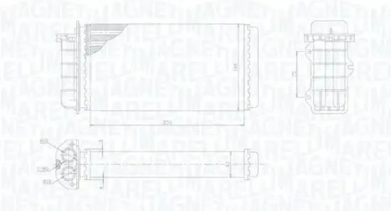 Wärmetauscher, Innenraumheizung MAGNETI MARELLI 350218441000 Bild Wärmetauscher, Innenraumheizung MAGNETI MARELLI 350218441000