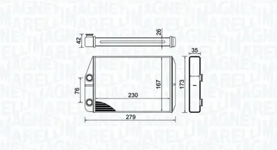 Wärmetauscher, Innenraumheizung MAGNETI MARELLI 350218443000 Bild Wärmetauscher, Innenraumheizung MAGNETI MARELLI 350218443000