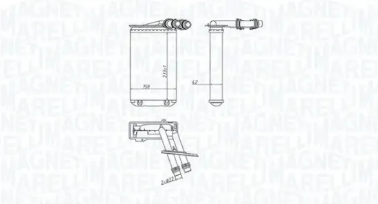 Wärmetauscher, Innenraumheizung MAGNETI MARELLI 350218445000 Bild Wärmetauscher, Innenraumheizung MAGNETI MARELLI 350218445000