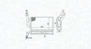 Wärmetauscher, Innenraumheizung MAGNETI MARELLI 350218450000