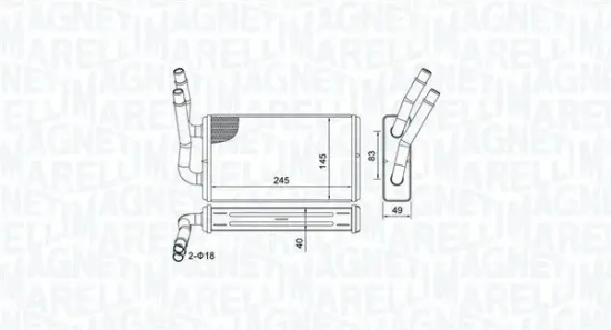 Wärmetauscher, Innenraumheizung MAGNETI MARELLI 350218450000 Bild Wärmetauscher, Innenraumheizung MAGNETI MARELLI 350218450000