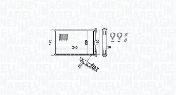 Wärmetauscher, Innenraumheizung MAGNETI MARELLI 350218455000