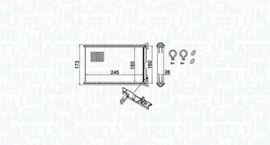 Wärmetauscher, Innenraumheizung MAGNETI MARELLI 350218455000 Bild Wärmetauscher, Innenraumheizung MAGNETI MARELLI 350218455000