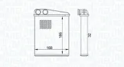 Wärmetauscher, Innenraumheizung MAGNETI MARELLI 350218457000