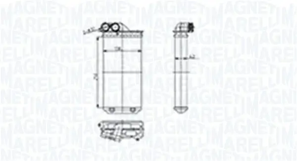 Wärmetauscher, Innenraumheizung MAGNETI MARELLI 350218460000