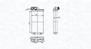 Wärmetauscher, Innenraumheizung MAGNETI MARELLI 350218460000