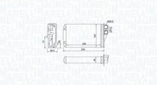 Wärmetauscher, Innenraumheizung MAGNETI MARELLI 350218461000 Bild Wärmetauscher, Innenraumheizung MAGNETI MARELLI 350218461000