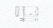 Wärmetauscher, Innenraumheizung MAGNETI MARELLI 350218463000