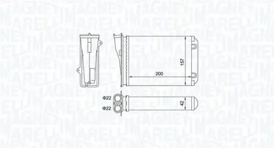 Wärmetauscher, Innenraumheizung MAGNETI MARELLI 350218463000 Bild Wärmetauscher, Innenraumheizung MAGNETI MARELLI 350218463000