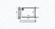 Wärmetauscher, Innenraumheizung MAGNETI MARELLI 350218464000