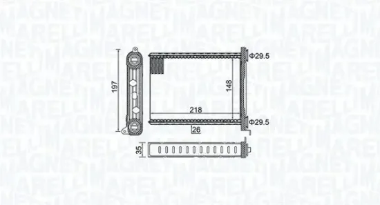 Wärmetauscher, Innenraumheizung MAGNETI MARELLI 350218464000 Bild Wärmetauscher, Innenraumheizung MAGNETI MARELLI 350218464000