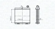 Wärmetauscher, Innenraumheizung MAGNETI MARELLI 350218465000